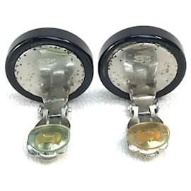 Chanel-*Chanel Cocomark Logo Mirror Circle Round Earrings-Black,Multiple colors